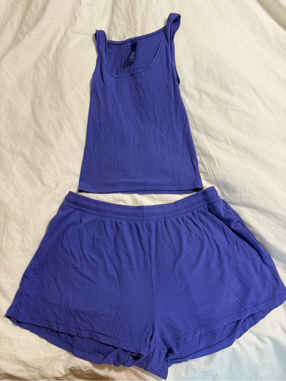 💜Skims Matching lounge Tank and Short Set -size medium - color Tanzanite💜